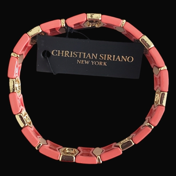 🎄CHRISTIAN SIRIANO Salmon Crystal Bracelet - Picture 2 of 5